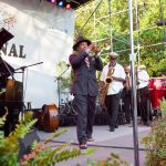 Kermit Ruffins and the Treme Brass Band - Sunrise concert on International Jazz Day, April 30, 2012 at Congo Square, New Orleans.