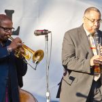 Terence Blanchard & Dr Michael White - Sunrise concert on International Jazz Day, April 30, 2012 at Congo Square, New Orleans.