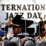Ellis Marsalis, Stephanie Jordan, Roland Guerin - Sunrise concert on International Jazz Day, April 30, 2012 at Congo Square, New Orleans.