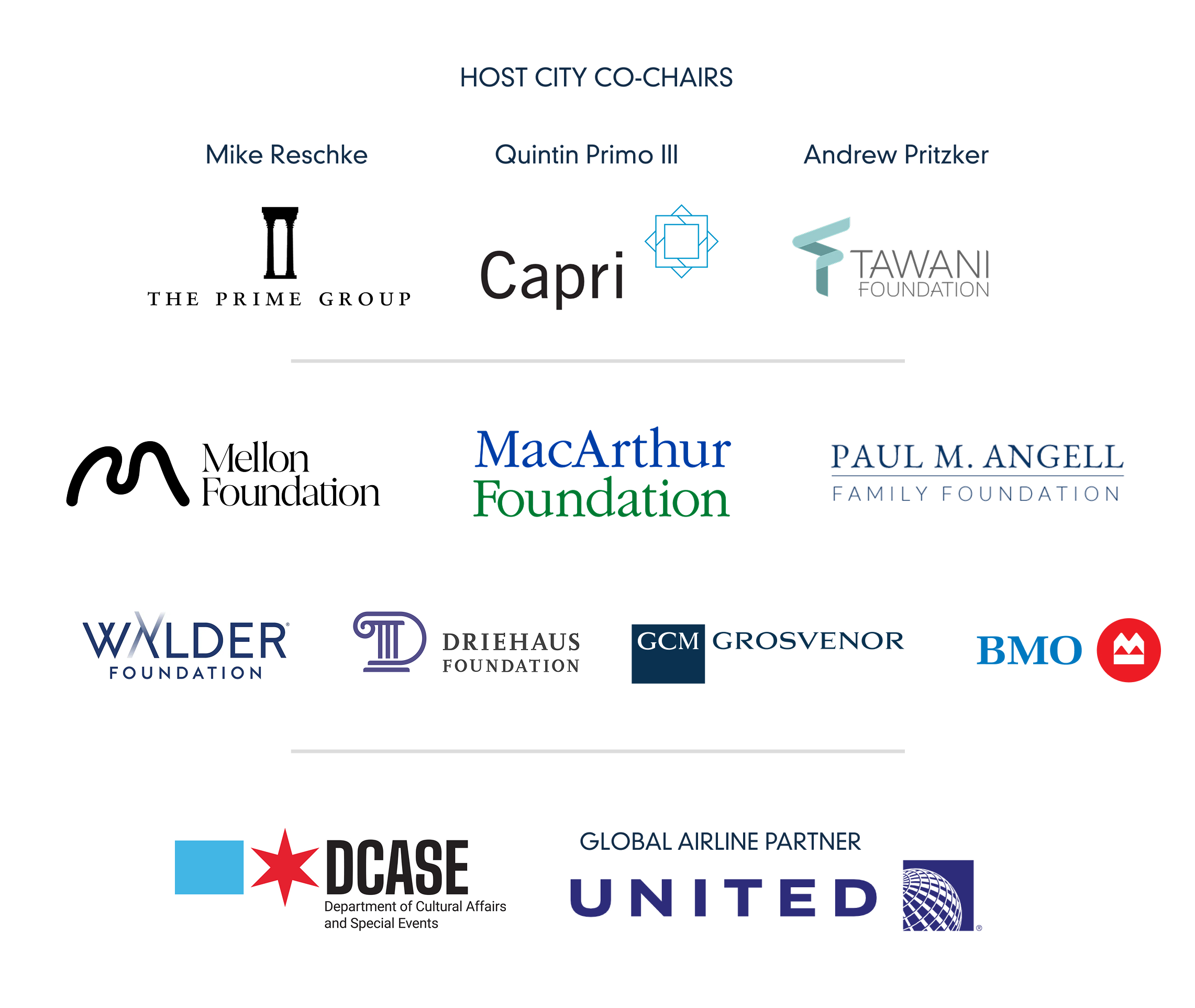 Sponsors for the Host City Chicago for International Jazz Day 2026
